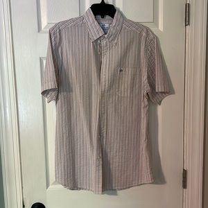 Southern tide seersucker button down short sleeve men’s shirt